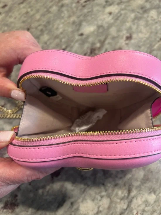 kate spade x LoveShack Fancy Pink Heart Crossbody Bag (small) - Picture 4 of 7